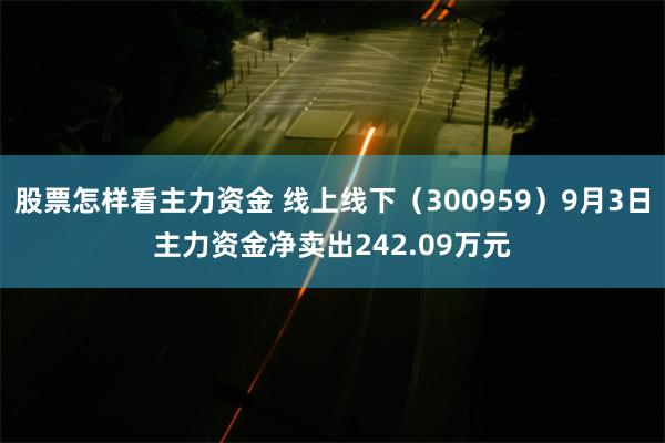 股票怎样看主力资金 线上线下（300959）9月3日主力资金净卖出242.09万元