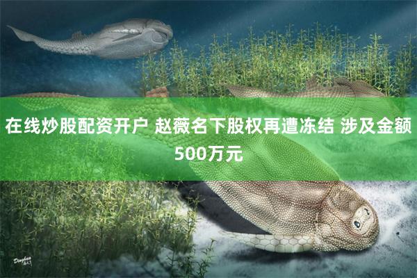 在线炒股配资开户 赵薇名下股权再遭冻结 涉及金额500万元