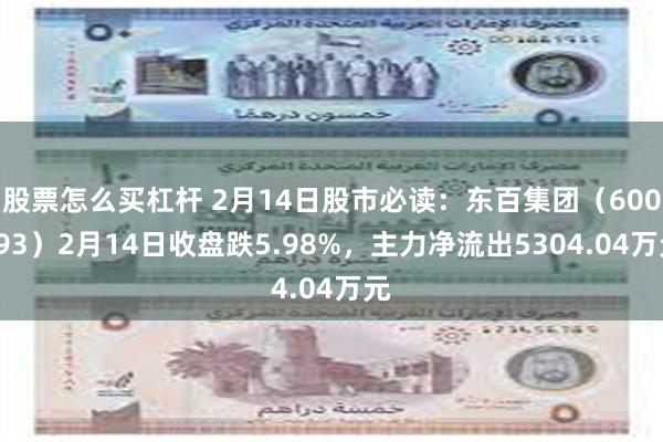 股票怎么买杠杆 2月14日股市必读：东百集团（600693）2月14日收盘跌5.98%，主力净流出5304.04万元