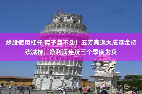 炒股使用杠杆 粽子卖不动！五芳斋遭大成基金持续减持，净利润连续三个季度为负